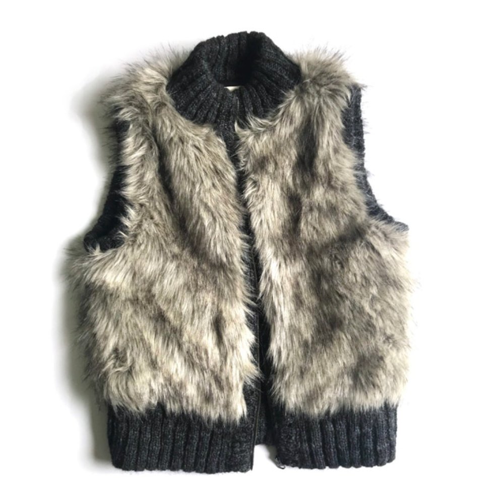 Fun faux fur sweater vest
